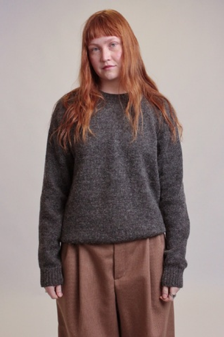 Свитер из шерсти темно-серый