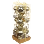 Набор шаров «Winter magic» 6 см + 4 см (24 предмета), Золото