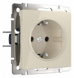 Розетка с заземлением, без рамки Werkel слоновая кость W1171003