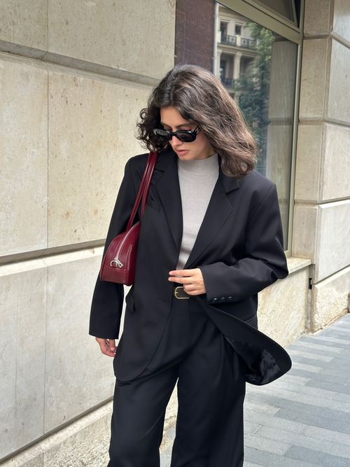 Жакет из вискозы однобортный черный