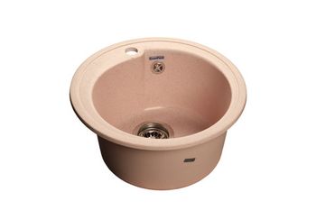 GRANFEST Мойка мрамор RONDO GF-R--450  D=450 мм  светло-розовый  арт.GF-