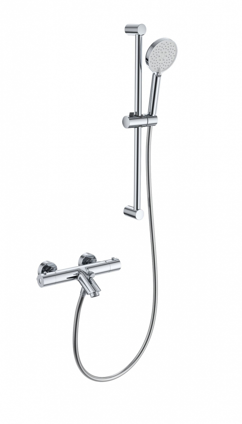 Смеситель для ванны с душевым гарнитуром и термостатом WONZON & WOGHAND, Хром (WW-C2002-A-CR)