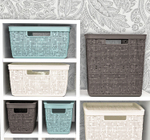 Коробка БЯЗЬ 8л с крышкой квадратная 28×28×14 cм М 2326