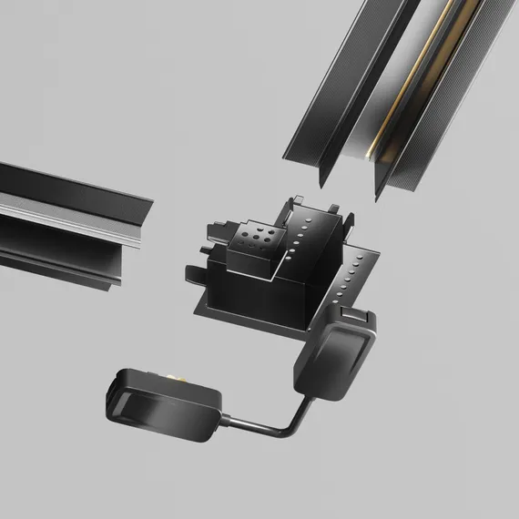 Коннектор угловой Radity встраиваемый черный Technical tra084cl-12b