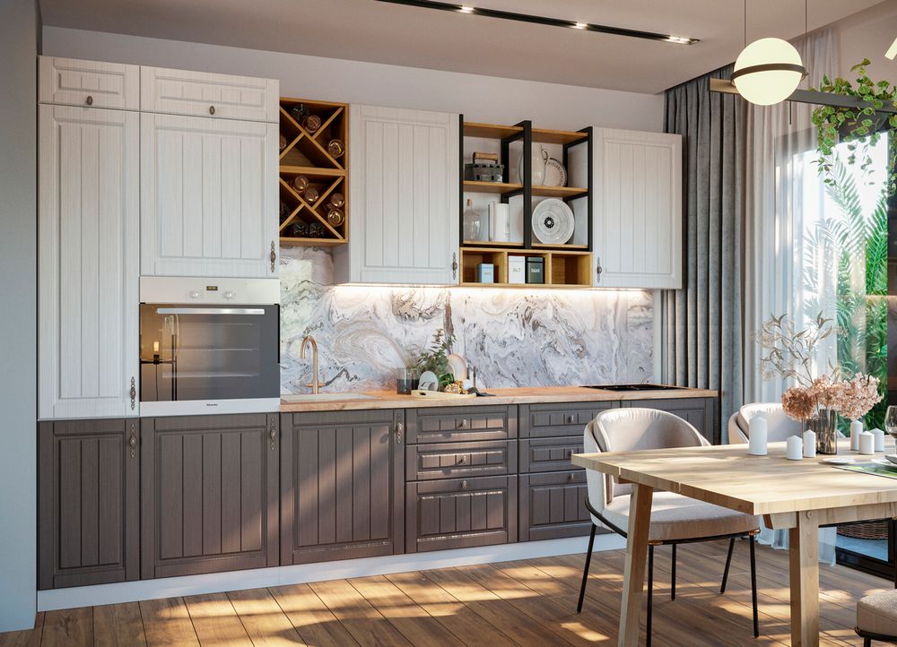 Модульный кухонный гарнитур «Империя»