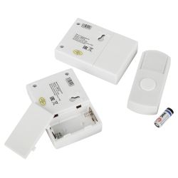 Звонок дверной ЭРА C27-2 беспроводной два динамика белый 6 мелодий | Электрозвонки беспроводные