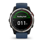 Мультиспортивные часы Garmin Quatix 7 Sapphire титановый с синим силиконовым ремешком, 010-02582-61
