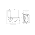 Унитаз-компакт "Лига 2РА полипропилен" (кос.вып, нижн.подв, 2-кн.арм Инкоэр, сид.) (Santek)