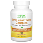 Super Nutrition, комплекс с органическим красным ферментированным рисом, N-ацетилцистеином, коэнзимом Q10 и экстрактом расторопши, 120 вегетарианских капсул