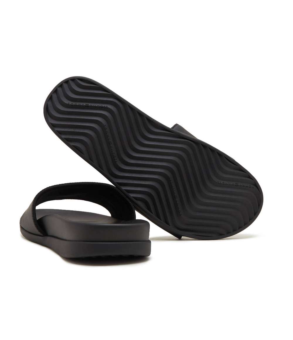 Кожаные шлепанцы Tommy Hilfiger - черный(FM0FM05031)