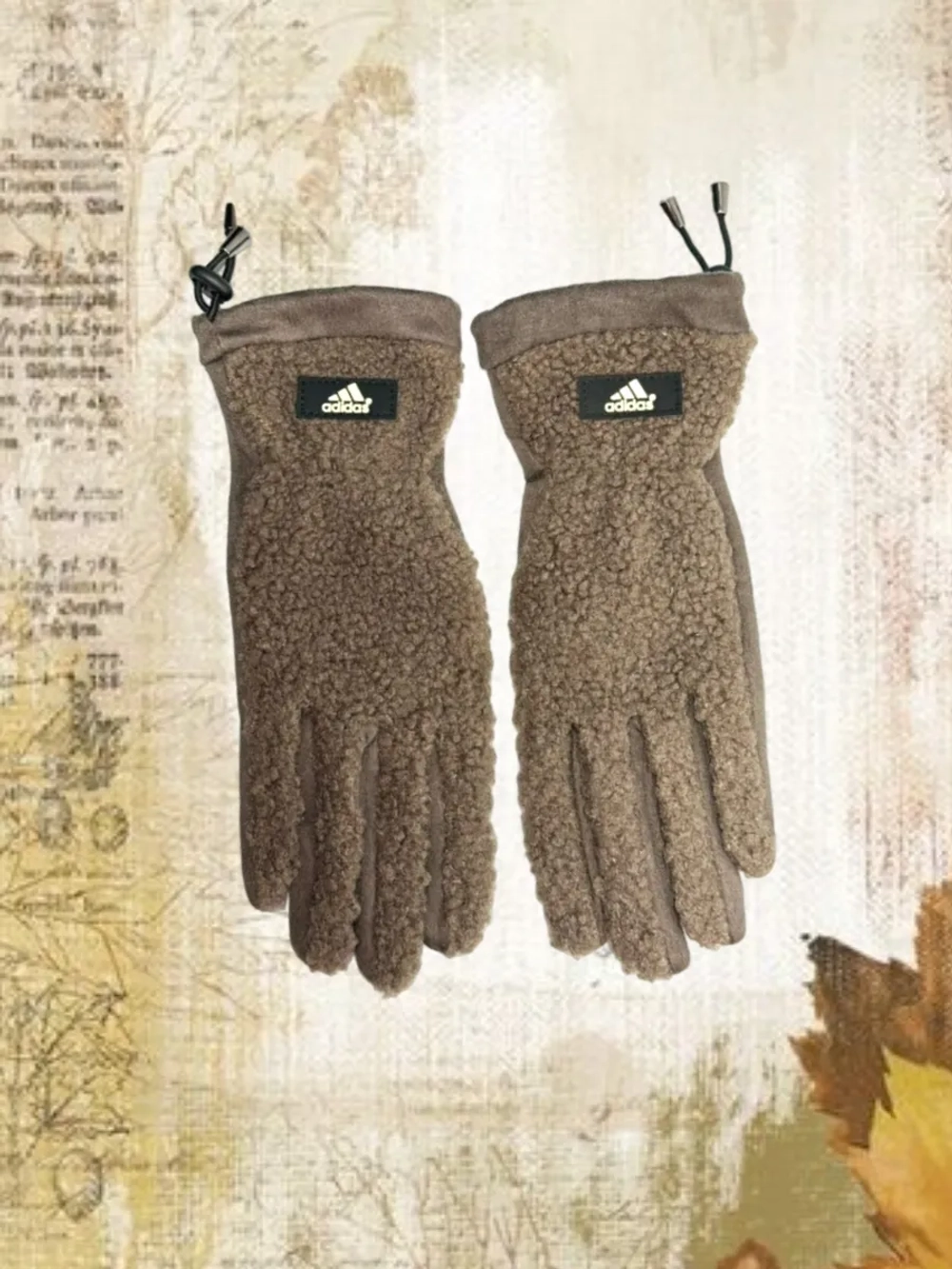 перчатки демисезонные теплые флисовые Adidas