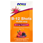 NOW Foods, B-12 Shots, ягодное ассорти, 12 пакетиков по 15 мл (0,5 жидк. Унции)
