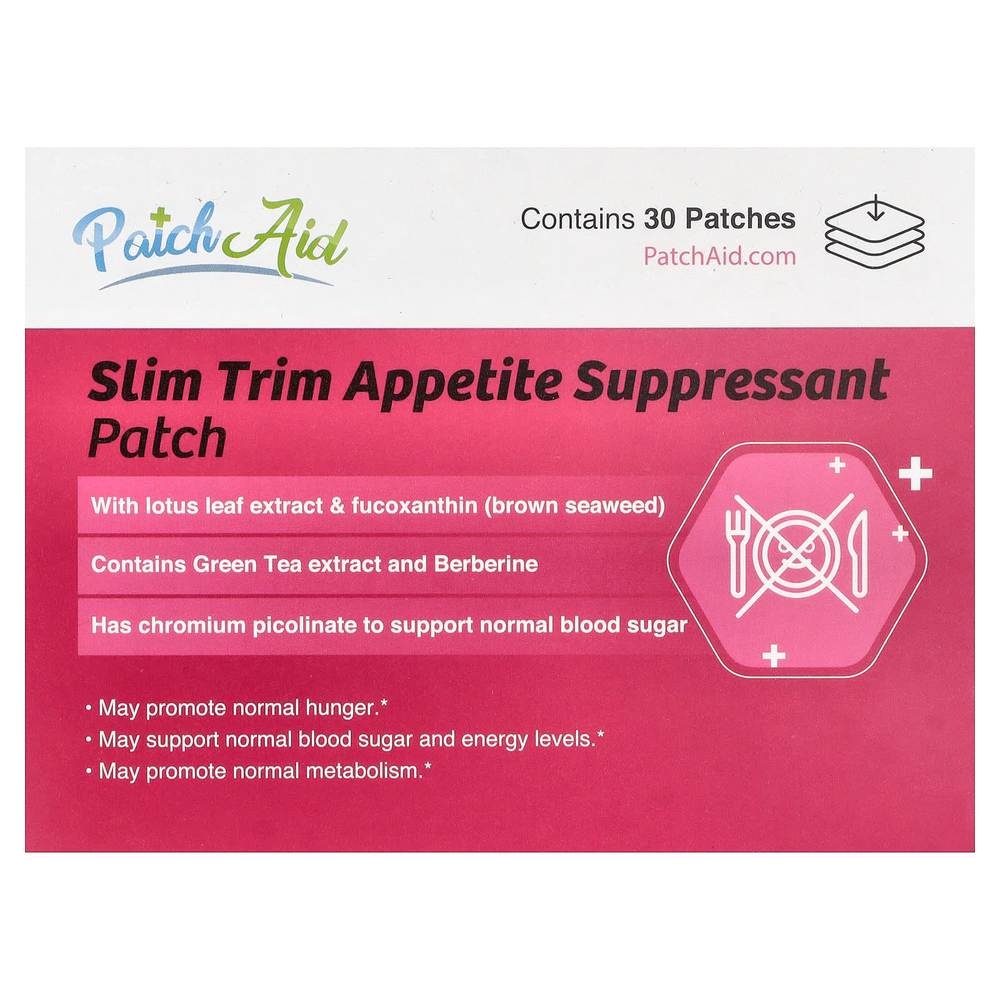 PatchAid, Slim Trim, патч для подавления аппетита, 30 шт.