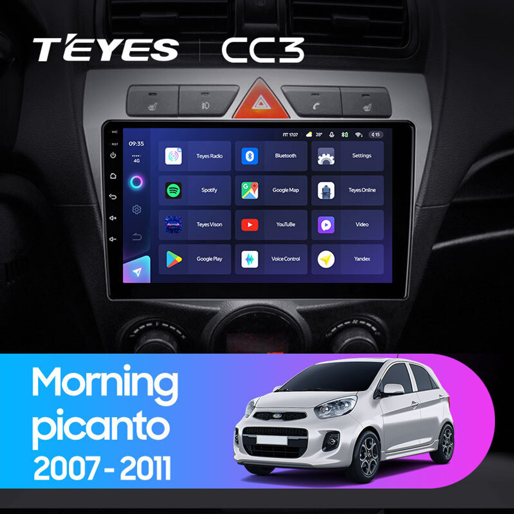 Teyes CC3 9" для KIA Picanto 2007-2011