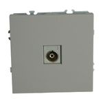 Розетка телевизионная 1-местная (механизм), STEKKER, 75 Ом, 5-862МГц, серия Эмили, RST00-5108-10, платиново-серый, soft touch 49953