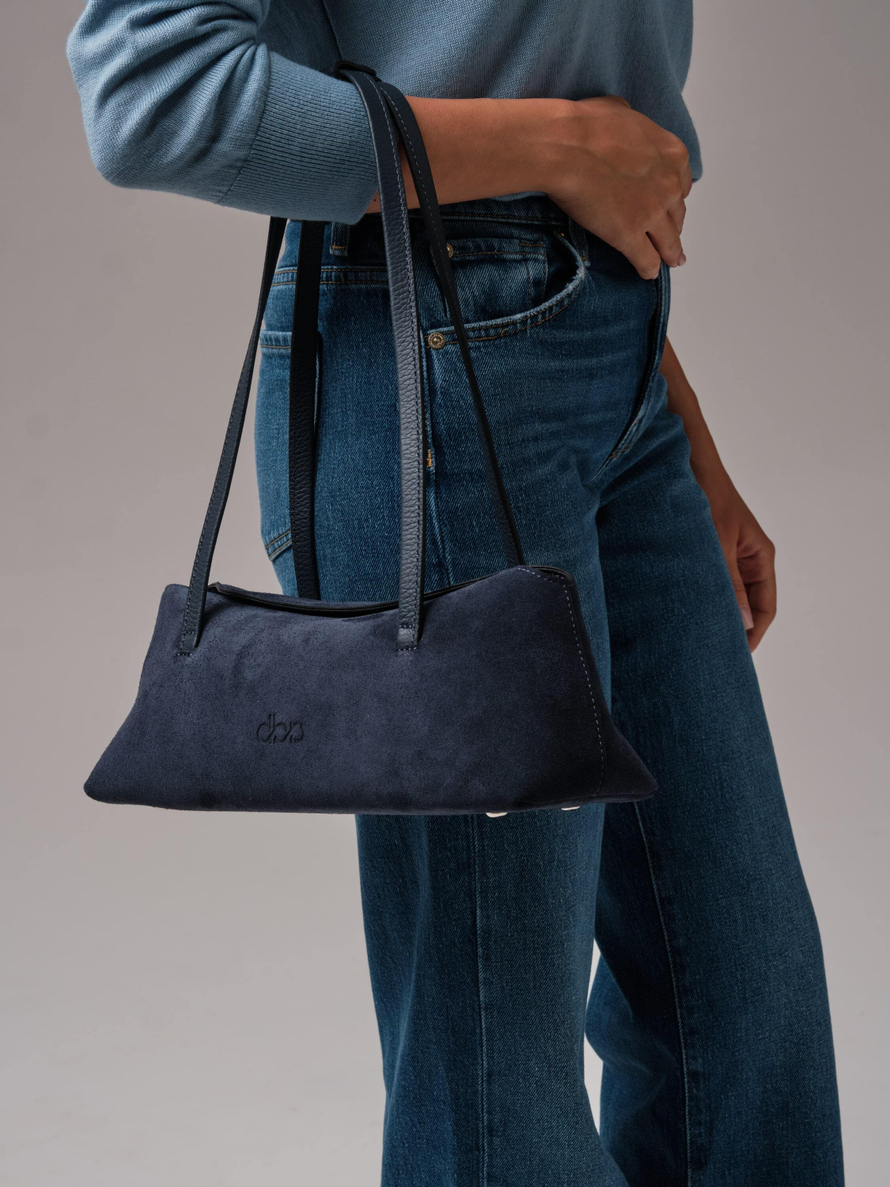 Женская замшевая сумка DBR 31127 насыщенно-синий