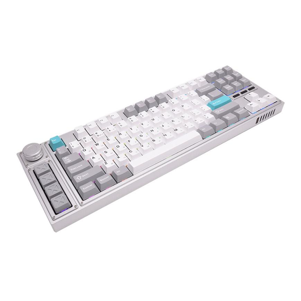 Беспроводная механическая клавиатура Keychron Lemokey L3 («Космический серебристый» | Space Silver) Русифицированная раскладка ANSI 80% TKL. Алюминиевый корпус. Есть RGB-подсветка, Hot-Swap и QMK/VIA