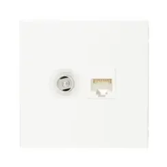 Розетка TV+RJ45 Systeme Electric ARTGALLERY белый 039398