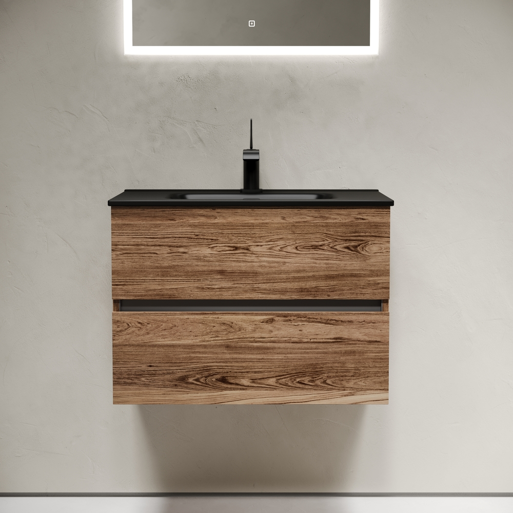 Тумба подвесная под раковину Sancos Urban, дуб чарльстон 690х450х550