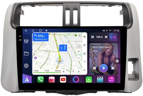 Магнитола для Toyota Land Cruiser Prado 150 2009-2013 (правый руль) - FarCar S400-TS18 монитор 9.5" QLED на Android 14, CarPlay, 4G SIM-слот