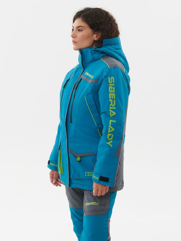 Костюм зимний Женский Siberia Lady ткань Breathable цвет Бирюза/Серый
