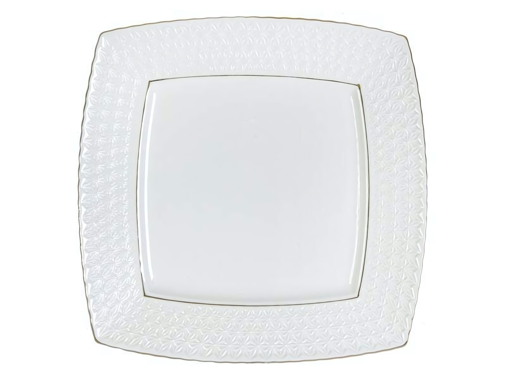 Тарелка десертная 20см Снежная королева квадрат (16616)