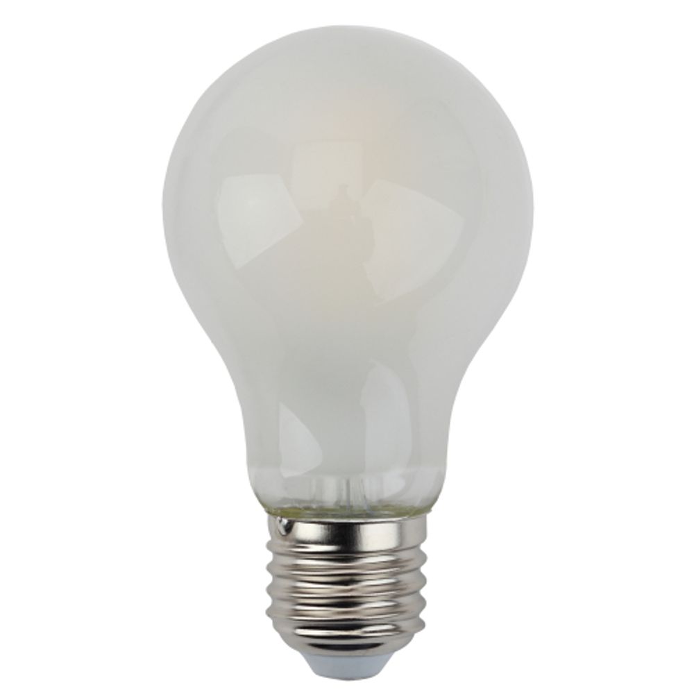 Лампа светодиодная ЭРА F-LED A60-13W-827-E27 frost Е27 13Вт филамент груша матовая теплый белый свет | Филаментные декоративные
