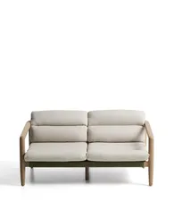 Уличный диван Menfi из массива акации и зеленой веревки, 136 см