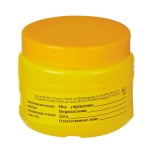 Емкость-контейнер 0,4л кл.Б (желтый) ОЛДАНС, одноразовый, для острых медицинских отходов, иглосъемник, крышка с кольцом, этикетка, емкость цилиндриче