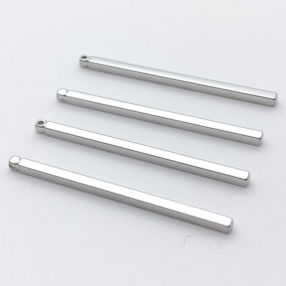 Подвеска Палочка, цвет серебро, размер 40*2 мм, цена за 1 шт