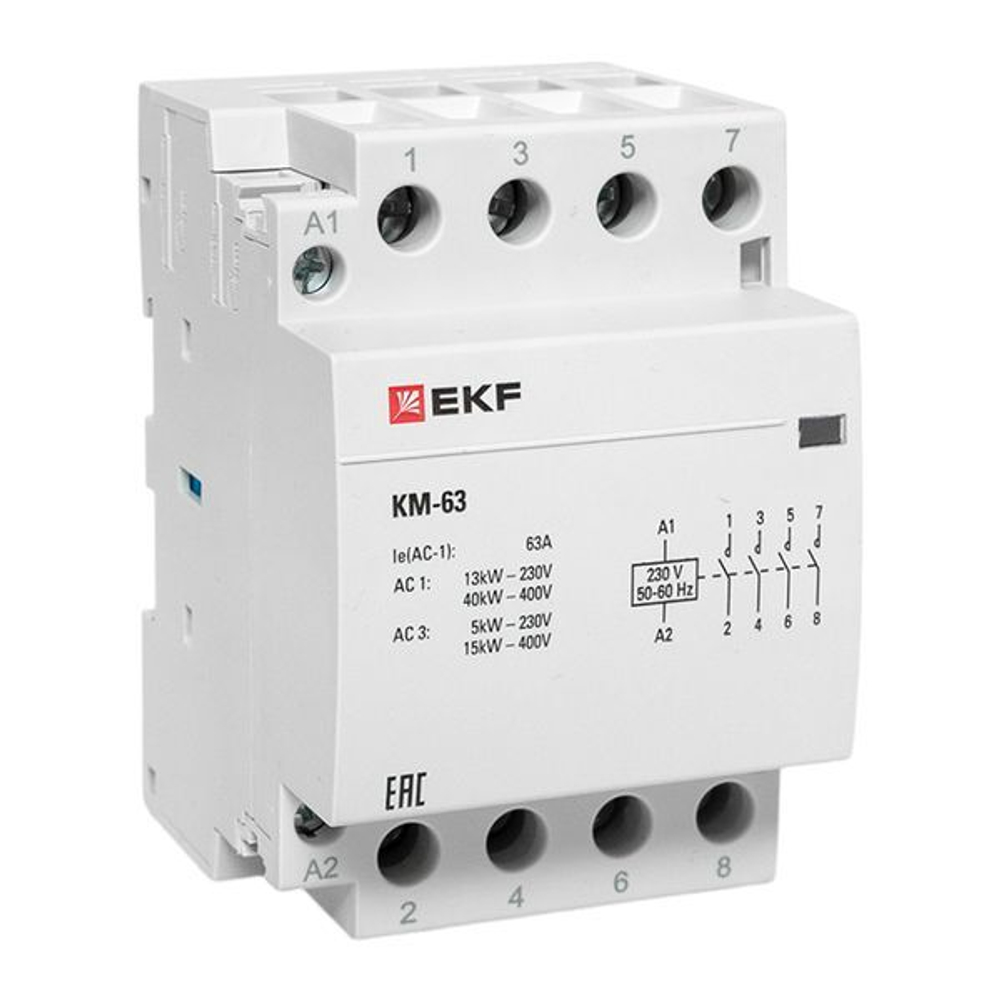 Контактор модульный КМ 63А 4NО (3 мод,) EKF PROxima