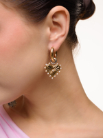 Серьги "Heart Coin Pearl" Bicolor