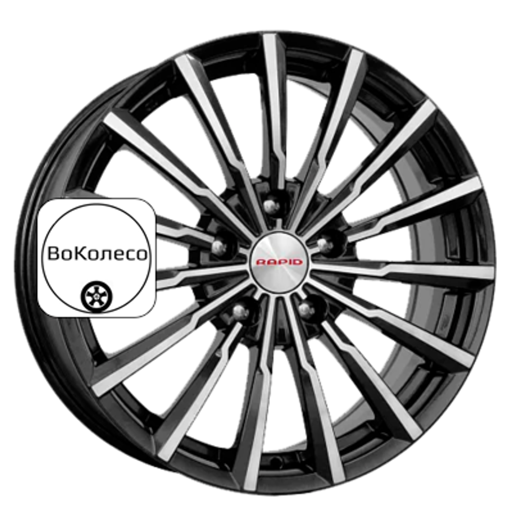 5,5x14/4x100 ET39 D56,6 Акцент-оригинал (КС641) Алмаз черный K&K