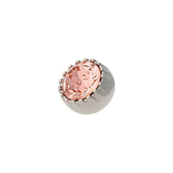 Шарм Qudo London Rose Peach 617098 R/ цвет розовый, серебряный