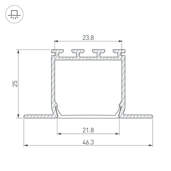 Профиль Arlight PLS-Lock-H25-FM-2000 White 033134