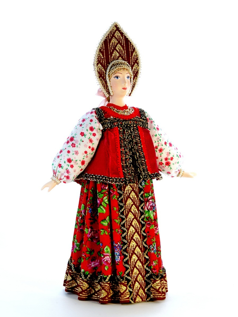 Кукла коллекционная Акулина в народном летнем костюме.