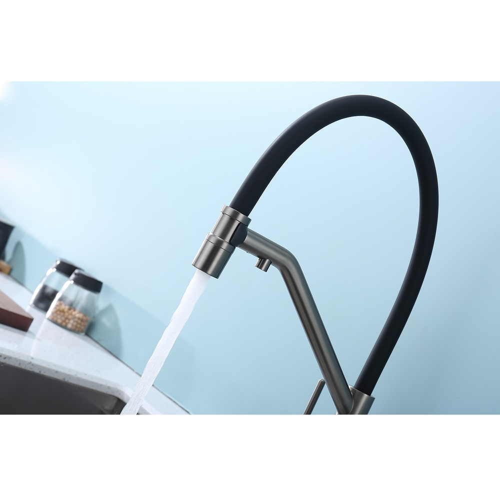 Смеситель для кухни с подключением фильтра Raglo R80.62.09, графит