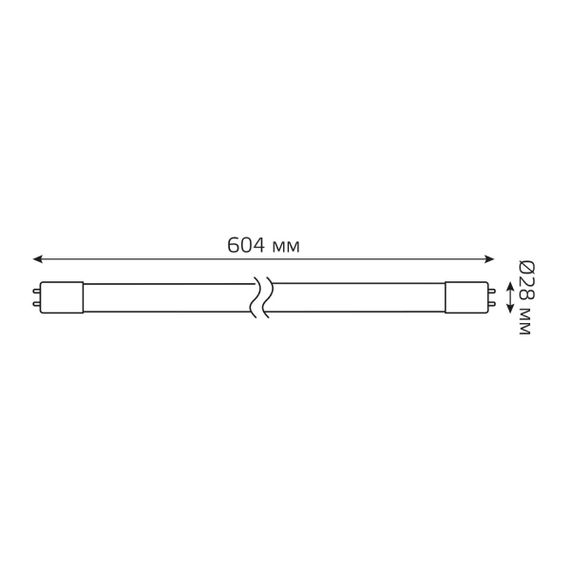 Лампа светодиодная Gauss G13 10W 6500K матовая 93030