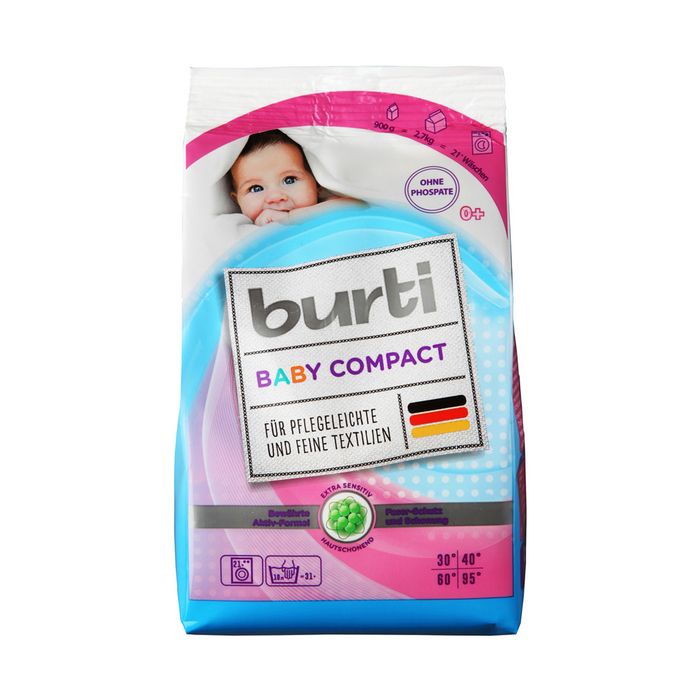 Burti Baby Compact Концентрированный стриральный порошок для детского белья 900 гр.