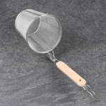 Корзинка для приготовления картошки фри, 35см, дерев ручка (Цвет: не задано)