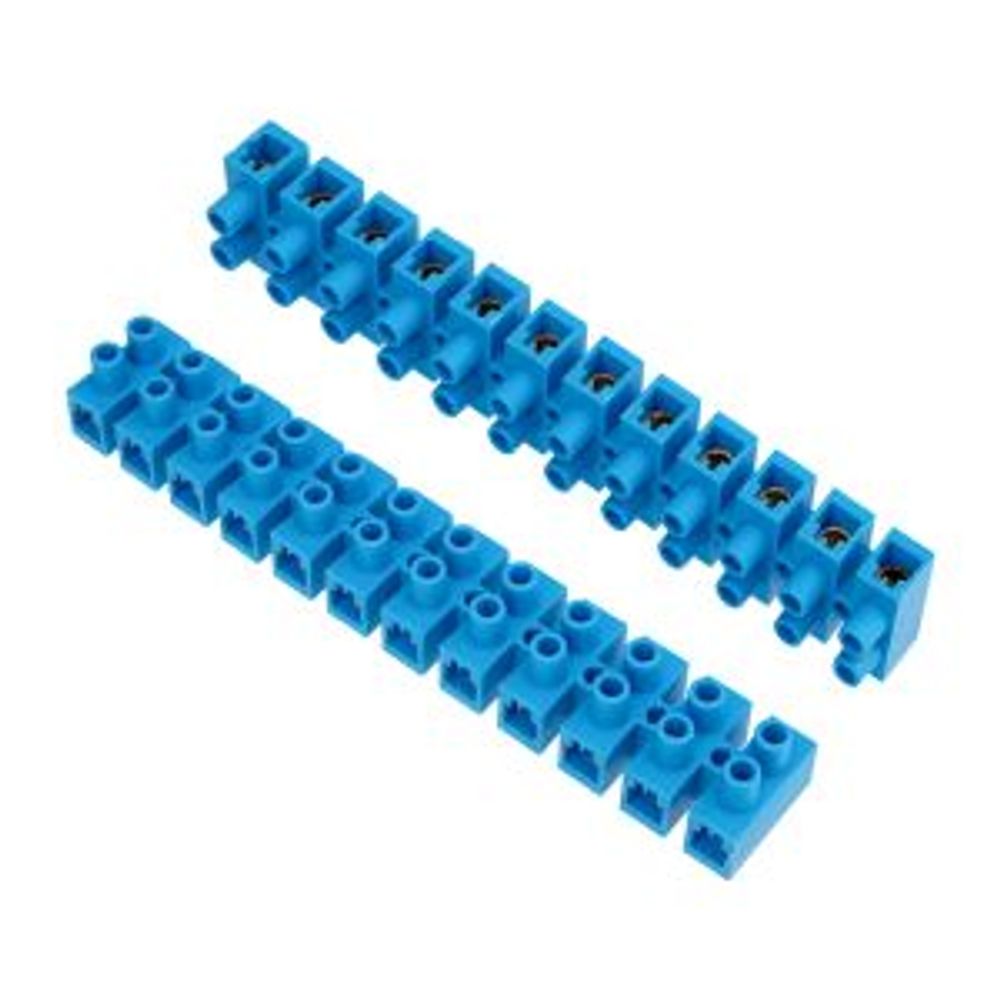 Клеммная винтовая колодка KВ-40 25-40, ток 100 A, полипропилен синий REXANT (10 шт./уп.)