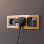 Рамка на 3 поста натуральное стекло