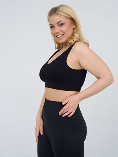 Набор из 3 бюстгальтеров-топов в мелкий рубчик (Размер: XXXL) (Цвет: разноцветный)