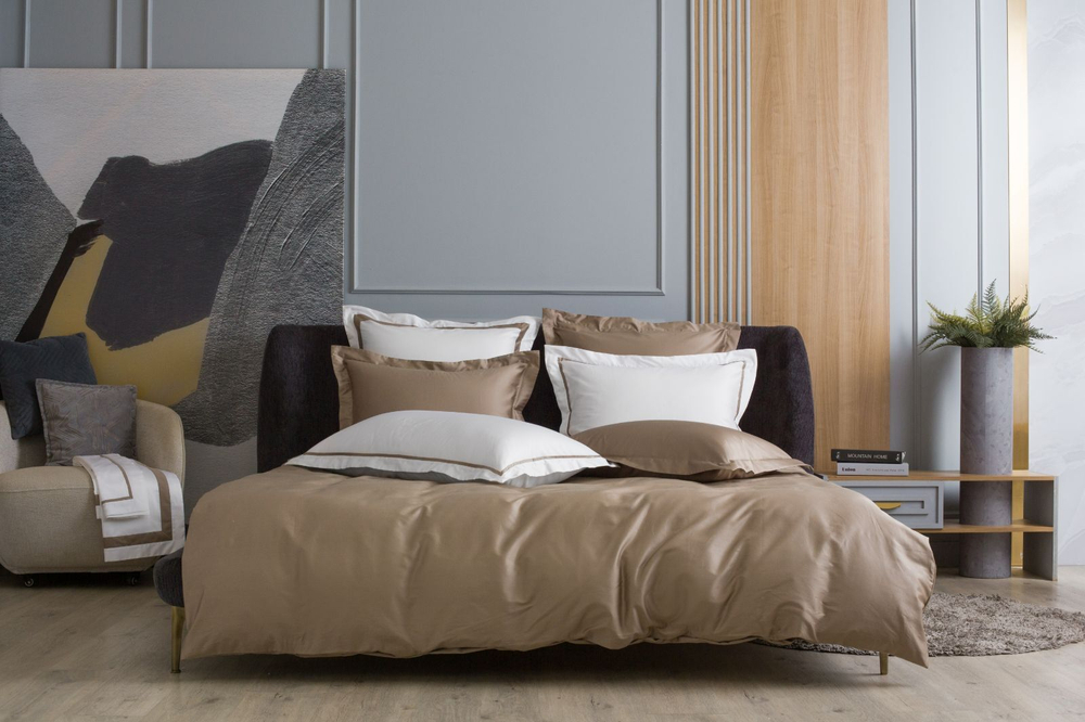 Наволочки 2шт 50х70 German Grass Alpine Caramel Beige Allure с широким кантом