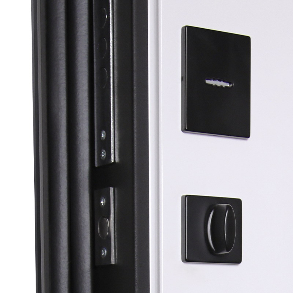 Стальная дверь "Silver" с зеркалом (биометрический замок)