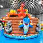 Надувной батут "Веселый кораблик", 7x5x5 м.