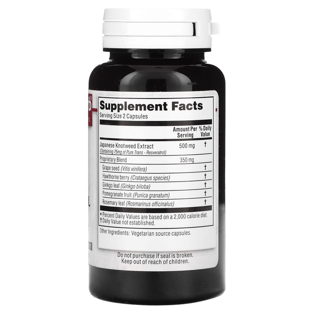 Kroeger Herb Co, Ресвератрол шесть, 60 вегетарианских капсул