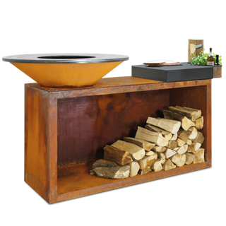 Дровяной гриль-очаг OFYR Island Corten 85 Ceramic Dark