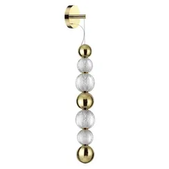 5008/13WL L-VISION ODL23 571 золотой/прозрачный/металл/акрил Настенный светильник LED 13W 4000K 700Лм CRYSTAL