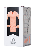 Мастурбатор реалистичный Kokos Tattoo с двойным слоем 18 см